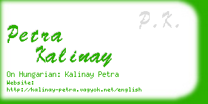 petra kalinay business card